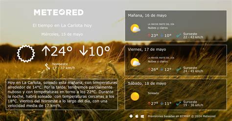 tiempo en la carlota 14 días|El Tiempo en La Carlota (Córdoba). Predicción a 14。